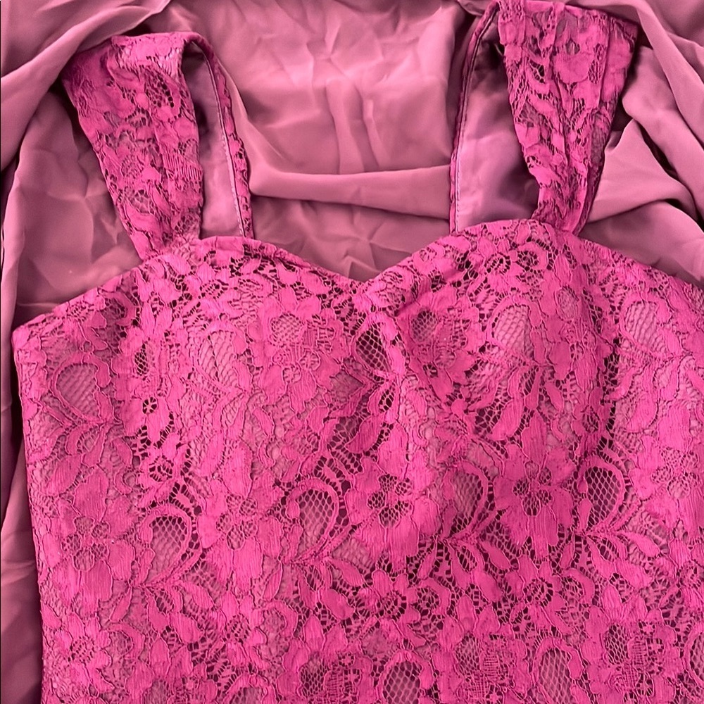Elegant Deep Purple Lace Wedding Dress